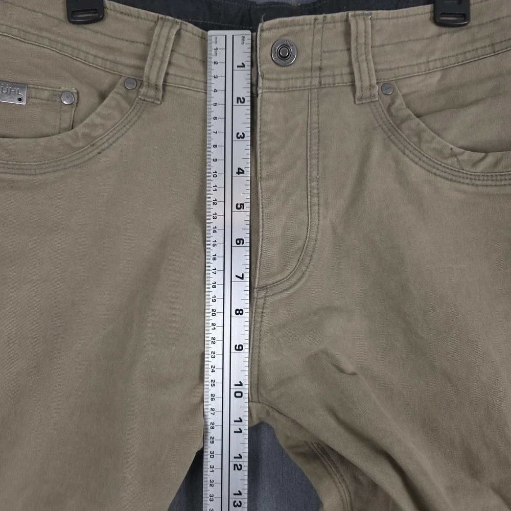 Kuhl Rebel Pants Mens 33x32‎ (Fits 32x32) Khaki Canvas Outdoor Hiking 5139